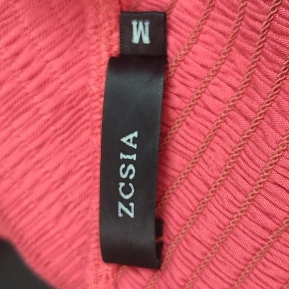 ZCSIA Women's Coral Pink One Shoulder Maxi Tiered Dress - Size Medium - Picture 8 of 10